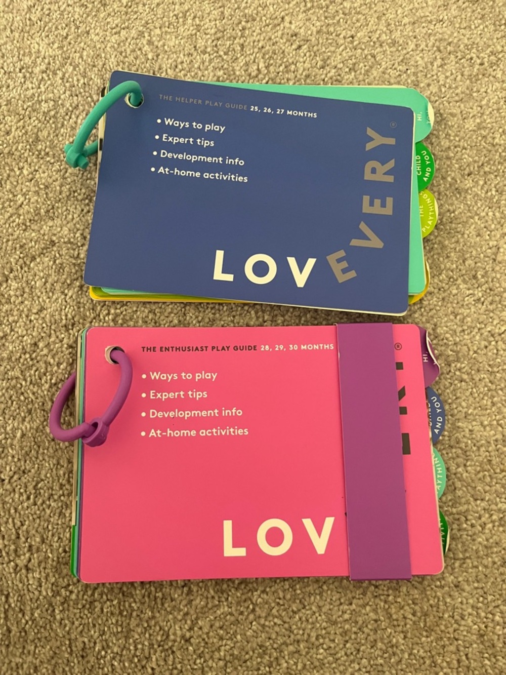 Lovevery Play Guide Cards - Blue & Pink Developmental Activity Set